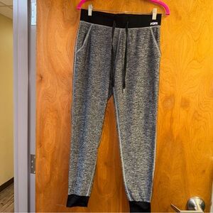 Victoria's Secret PINK Ultimate Yoga Collegiate Jogger Pants Gray Marl Sz Small
